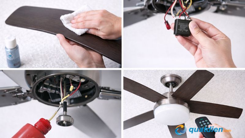 Vệ sinh quạt trần khi sửa chữa tại nhà 