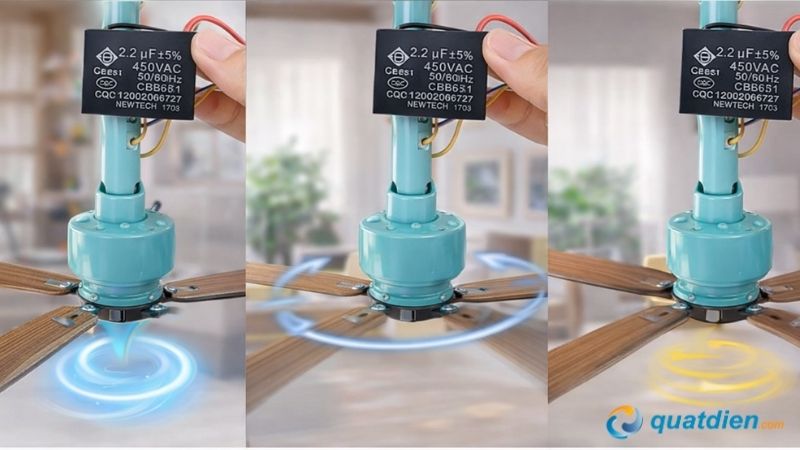 Các đặc điểm nổi bật của tụ điện quạt gắn trần