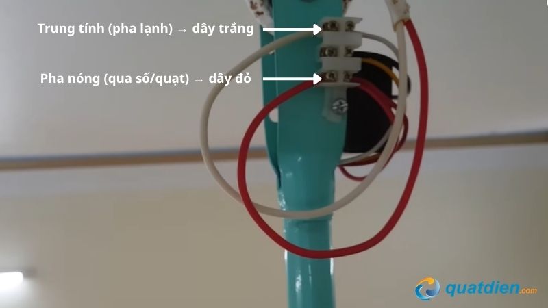 Những vị trí để đấu quạt trần với tụ điện sao cho đúng