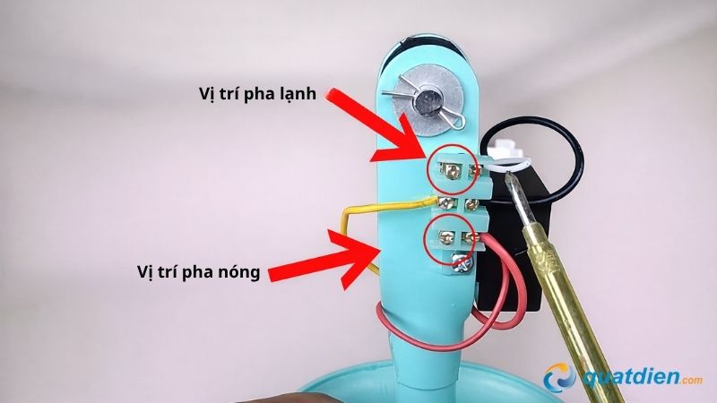 Những vị trí quan trọng cần biết khi đấu tụ điện mới cho quạt