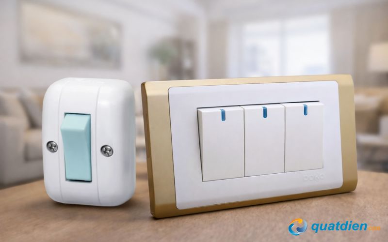 Công tắc 2 cực cơ bản thường được sử dụng