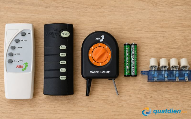 Các loại điều khiển đa dạng của quạt Asia