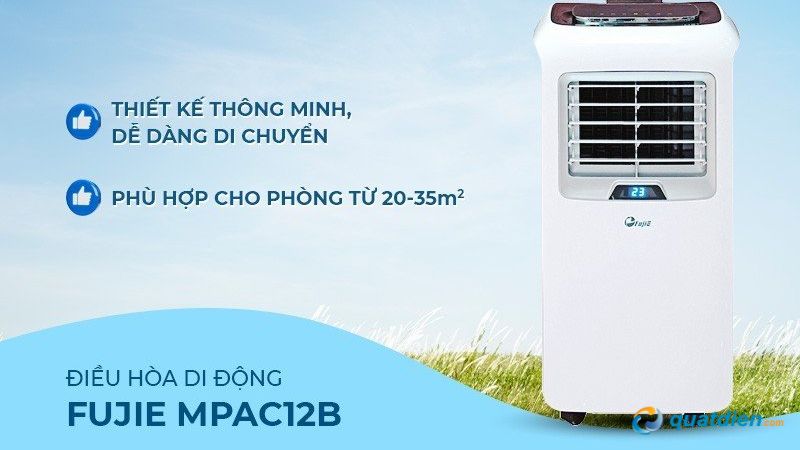 Máy điều hòa di động FujiE MPAC12B không cần lắp đặt, di chuyển linh hoạt