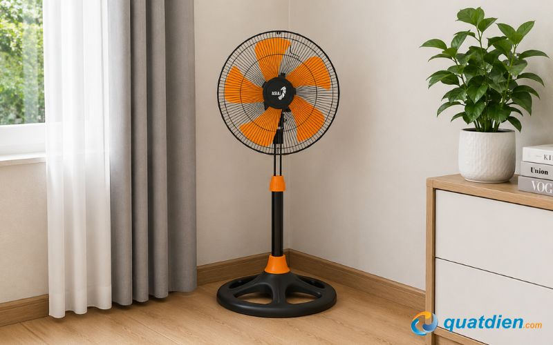Quạt lửng Asia 5 cánh cam lồng đen mẫu VY558890