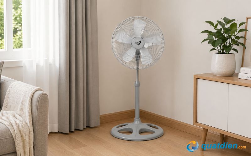 Quạt đứng Asia 5 cánh thiết kế màu sáng sang trọng - mẫu VY589890