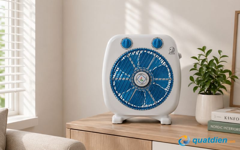 Quạt hộp trung Asia F12004 cực kì gọn nhẹ dễ di chuyển 