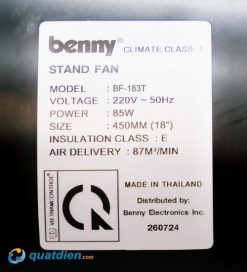 Nhãn năng lượng quạt cây công nghiệp Benny BF-18