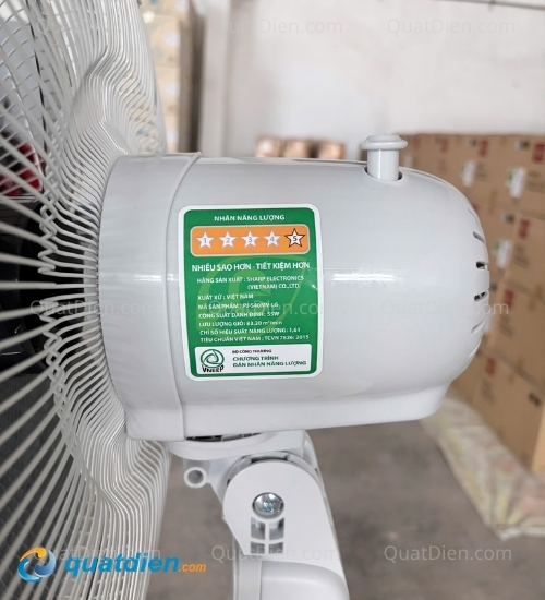 quat-dung-sharp-pj-s40mv-lg-5 Nhãn năng lượng quạt đứng Sharp PJ-S40MV-LG thiết kế đẹp mắt