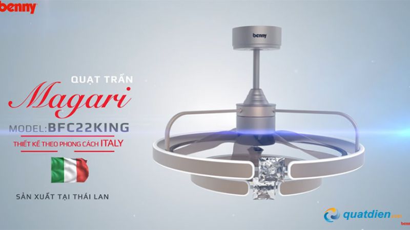 Quạt trần Benny Magari BFC22KING thiết kế Italia sang trọng