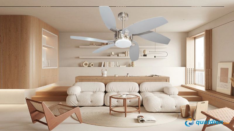 Quạt trần trang trí Benny Milano BF-C52B6(B) thiết kế Italia sang trọng