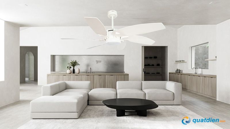 Quạt trần Benny BF-C52B6(W) tích hợp đèn LED 3 màu