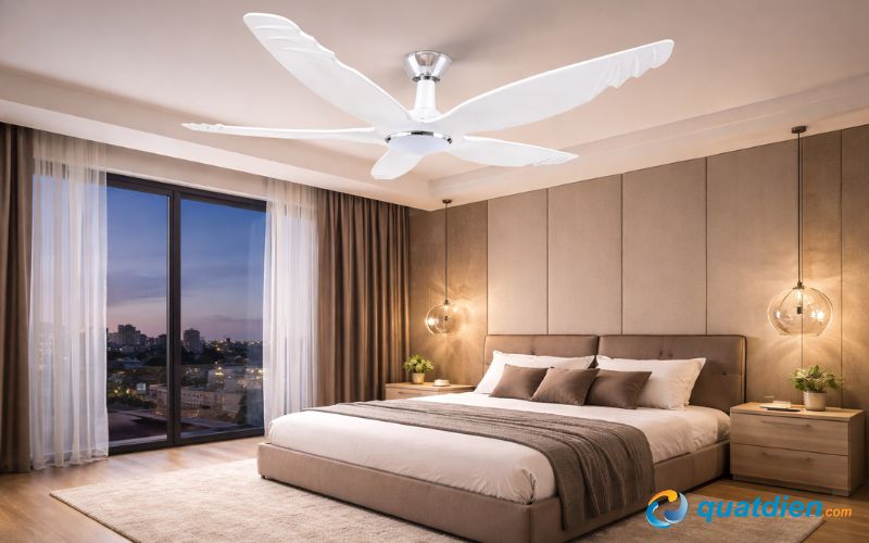 Quạt trần AC 5 cánh ACF04D605-W – Gió mạnh, có đèn LED tiện lợi