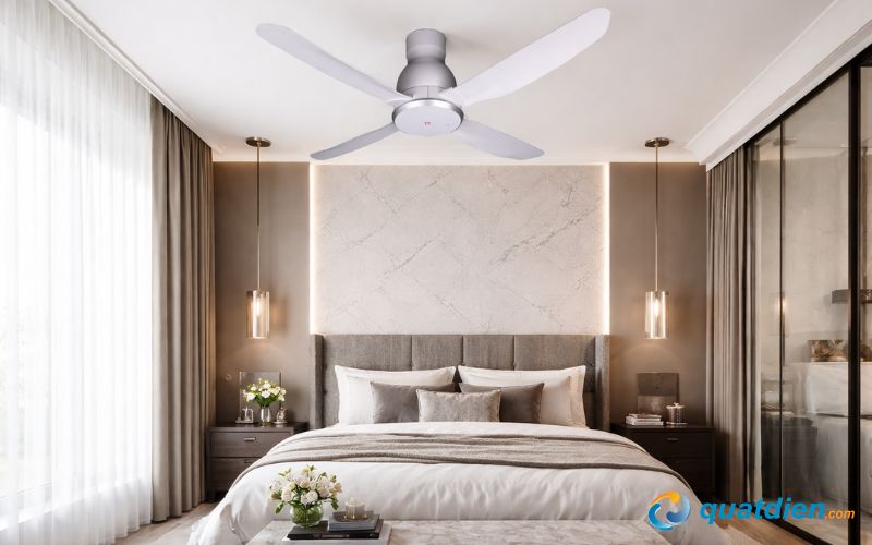 Quạt trần cao cấp KDK W56WV(WH) – Động cơ DC tiết kiệm điện, gió tự nhiên êm nhẹ