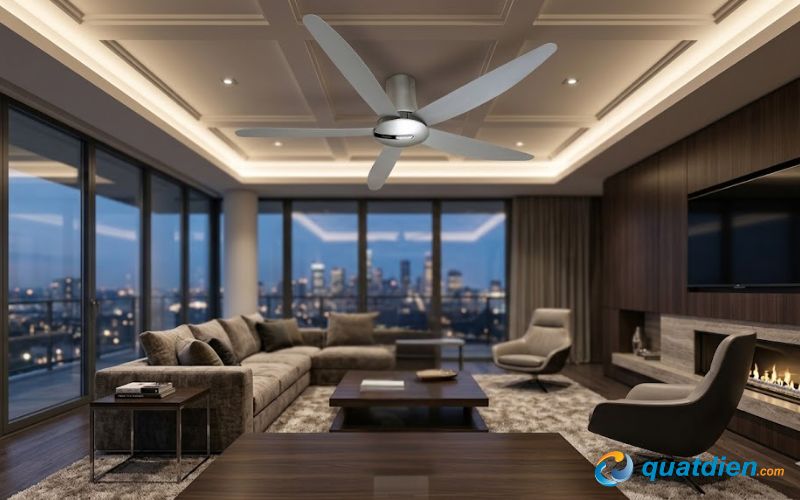 Quạt trần Panasonic gắn trần F-60TAN – 5 cánh gió mạnh, tự điều chỉnh theo nhiệt độ