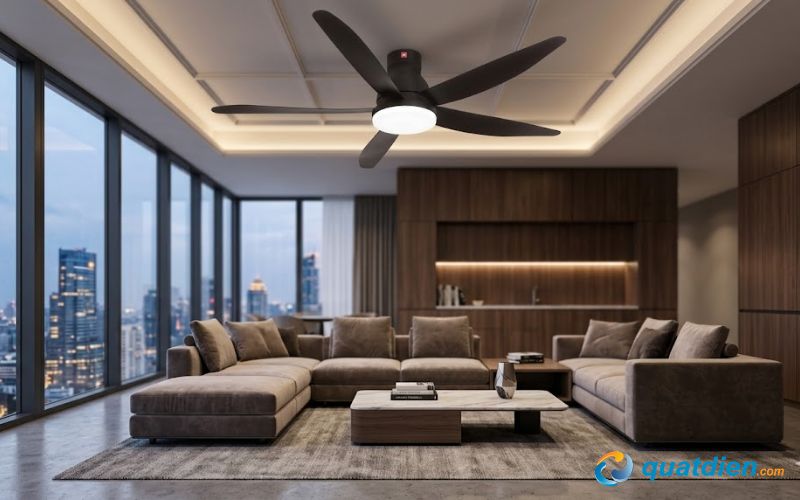 Quạt trần KDK U60FWS (SIL) – Có đèn LED 3 chế độ, động cơ DC tiết kiệm điện