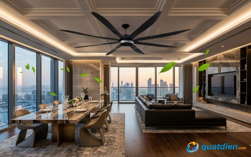 Quạt trần cao cấp Panasonic F-80ZBR – 8 cánh sải lớn, gió rộng cho phòng lớn