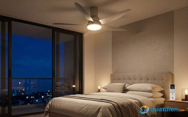 Quạt trần KDK U60FW (SIL) – Có đèn LED, động cơ DC