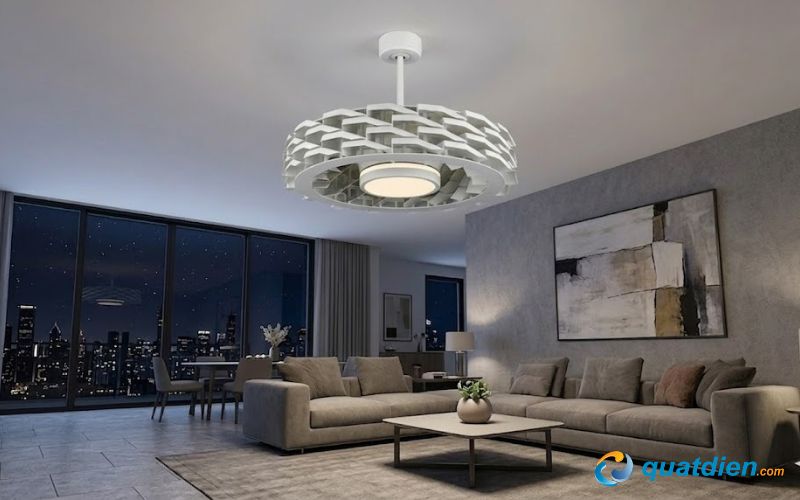 Quạt trần không cánh Benny Firenze BF-C73BLS-W – Thiết kế độc đáo, an toàn