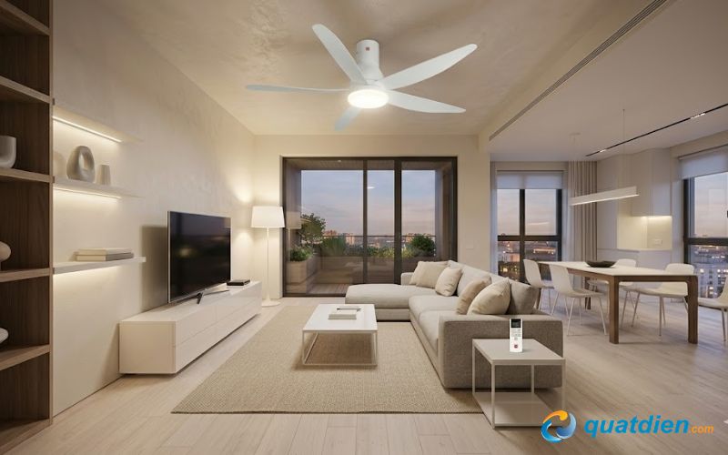 Quạt trần Panasonic F-60DGN – 5 cánh, điều khiển wifi hiện đại