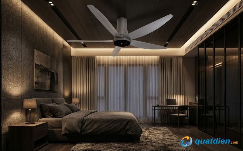 Quạt trần KDK T60DW – Gió tự nhiên êm, tiết kiệm điện