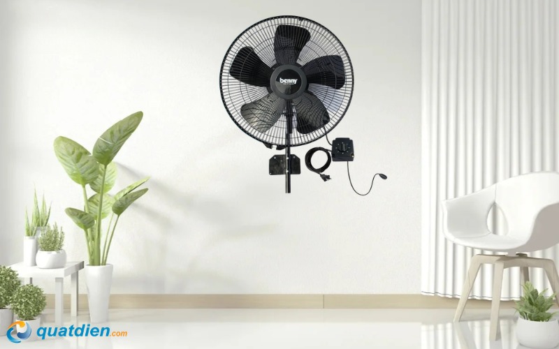 Quạt treo tường công nghiệp Benny thiết kế đẹp phù hợp với nhà xưởng, quán ăn