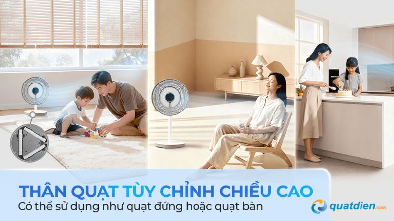 Quạt đối lưu Sharp nhỏ gọn, dễ bố trí trong phòng