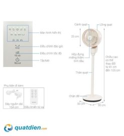 Quạt tuần hoàn Sharp PJ-CD603V-C có điều khiển từ xa