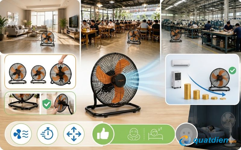 Những yếu tố để chọn quạt chân quỳ Asia