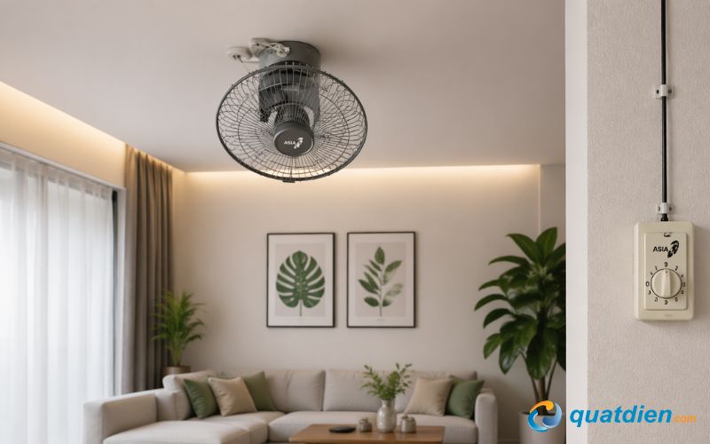 Quạt Asia đảo trần sử dụng hộp số