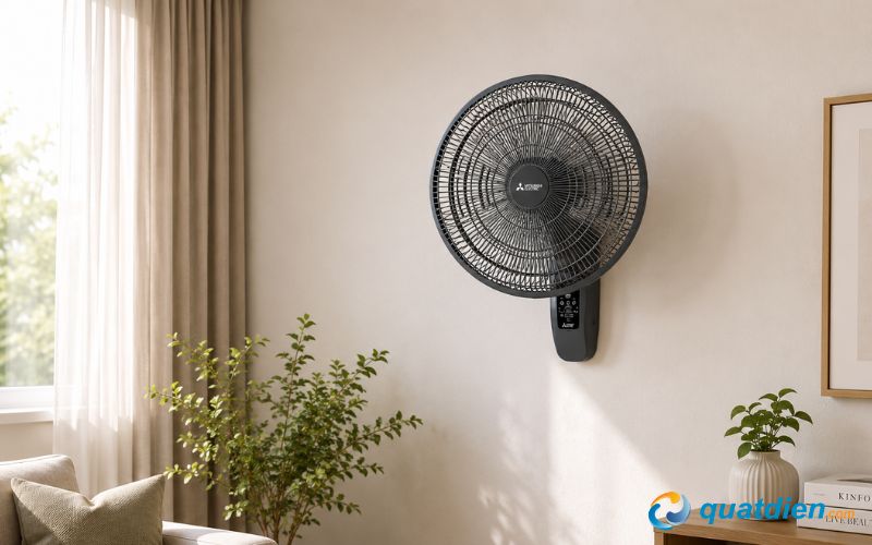 Quạt treo tường Mitsubishi W16A-RC – Gió mạnh cho không gian rộng