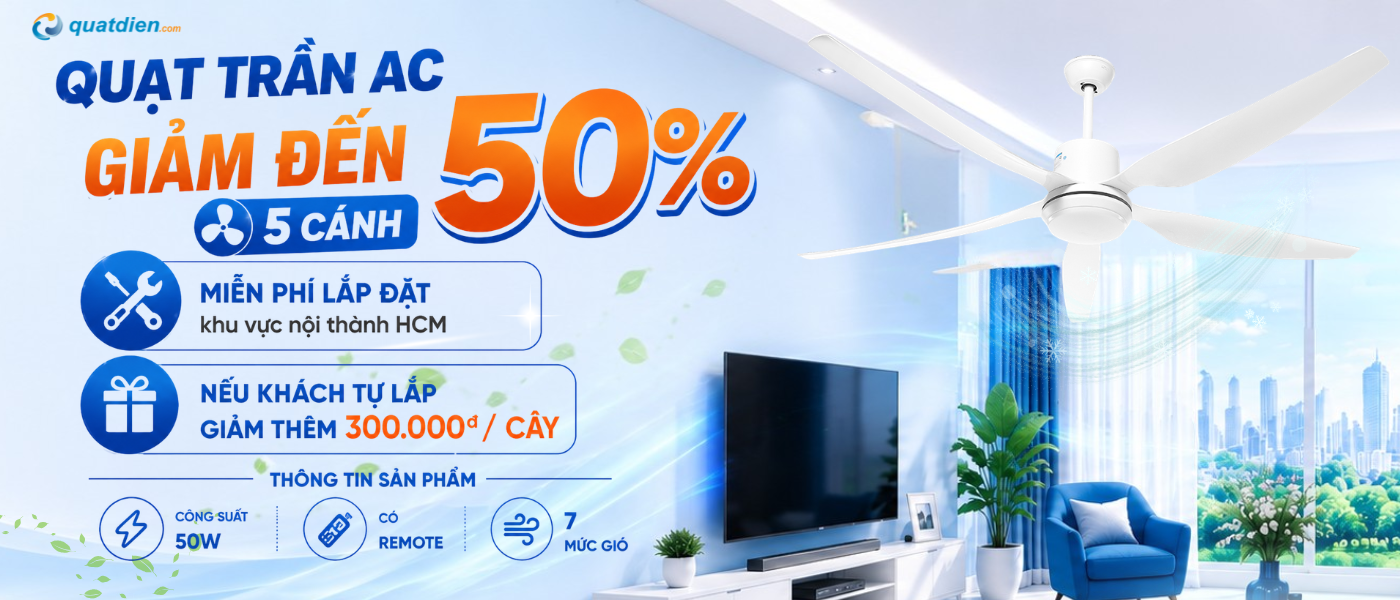 quạt trần AC thanh lý