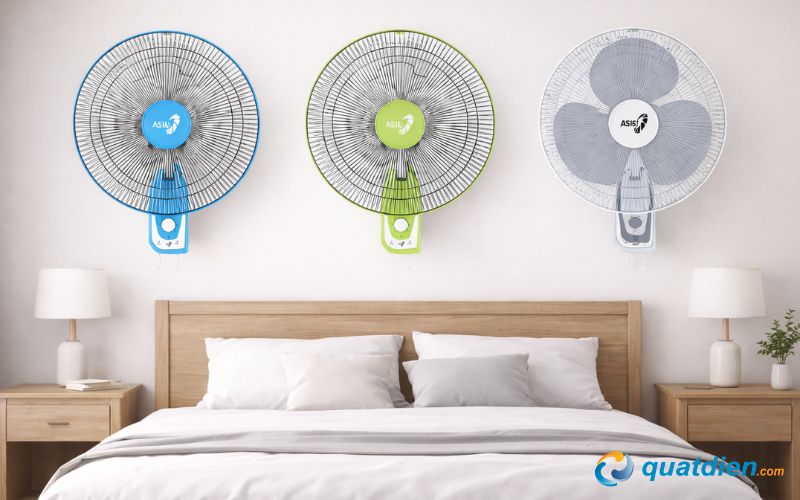 3 mẫu quạt Asia treo tường 2 dây công suất tiết kiệm