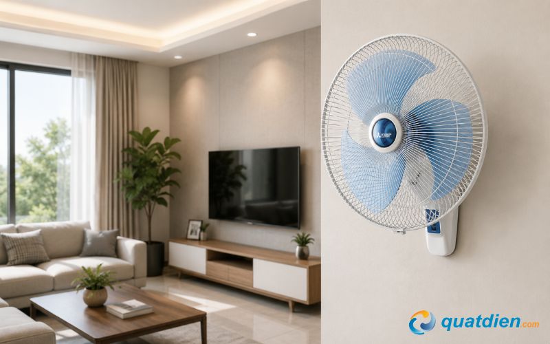 Quạt treo tường Mitsubishi W16-RA WHT – Mẫu trắng chạy cực êm