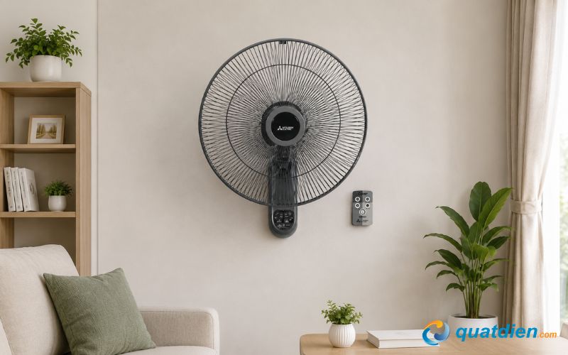 Quạt treo tường Mitsubishi W16A-RC – Gió mạnh cho không gian lớn