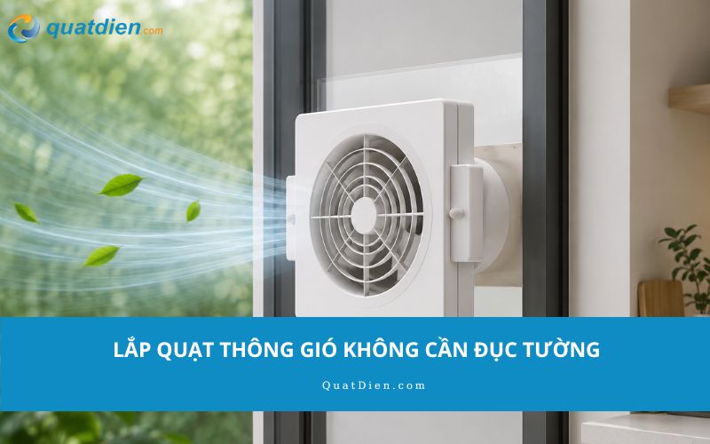4 cách lắp quạt thông gió không cần đục tường đúng kỹ thuật