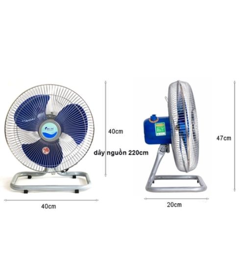 Quạt sàn Chinghai FF802 3 cánh xanh-3