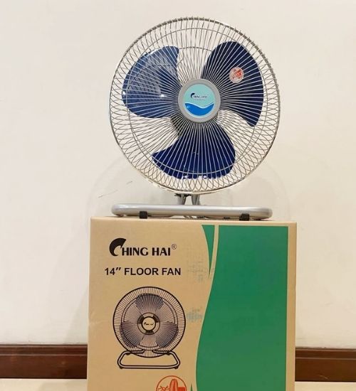 Quạt sàn Chinghai FF802 3 cánh xanh-5