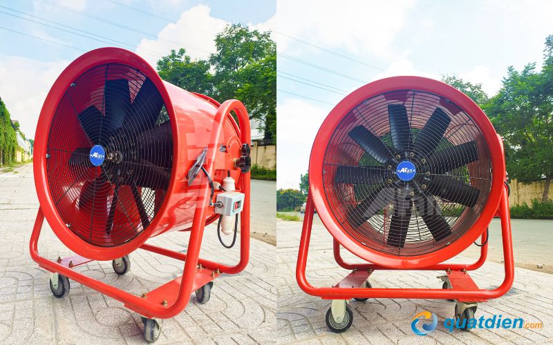 Quạt hút di động linh hoạt cho nhiều khu vực sử dụng